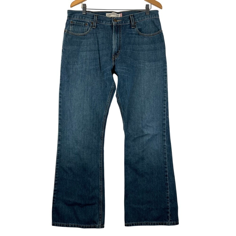 VTG Levis 527 Jeans Mens 36x32 Low Boot Cut‎ Denim Dark Wash y2k 90s